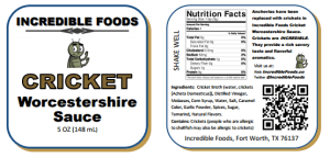 cricket Worcestershire sauce condiment